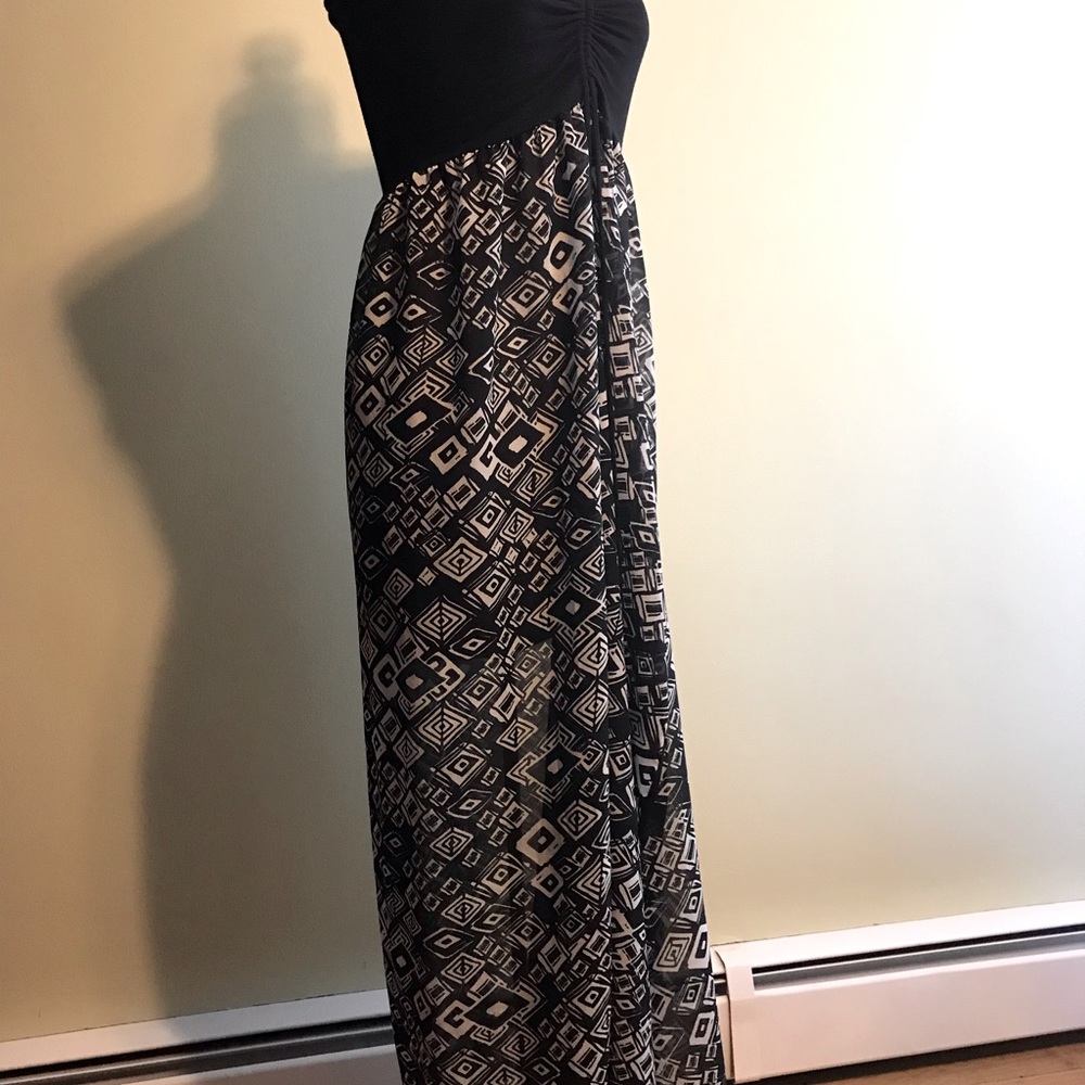 Sheer maxi beach cover up